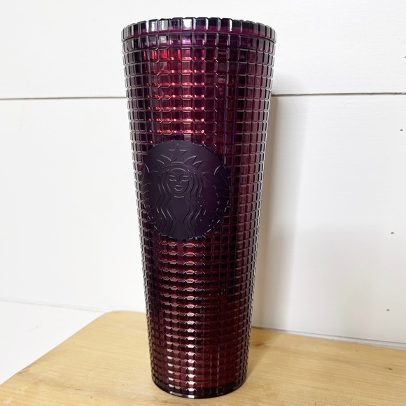 Starbucks Plum Disco Grid Limited Edition Tumbler 24oz - Picture 1 of 4